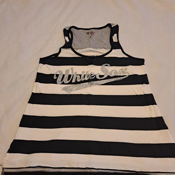 Striped Racerback Tank Top - White Sox Graphic - Women - Picture 1 of 3